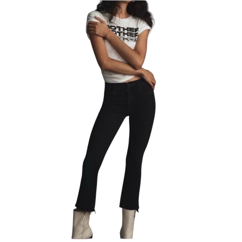 MOTHER Black Ankle & Cropped Jeans